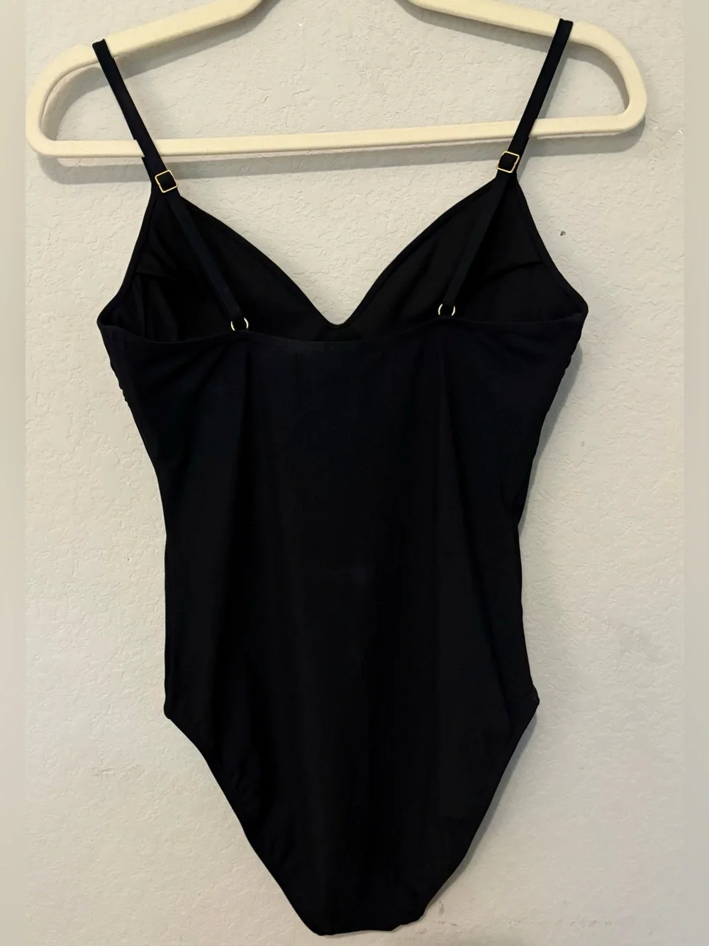 Tory Burch Black One Piece Swimsuit Adjustable Strap Classic Swim S.